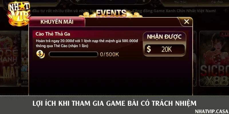 Lợi ích khi tham gia chơi game bài đổi thưởng có trách nhiệm