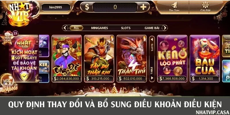 Cổng game có quyền thay đổi, sửa đổi điều kiện và điều khoản bất kỳ lúc nào