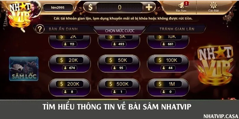 Giới thiệu game bài Sâm chi tiết